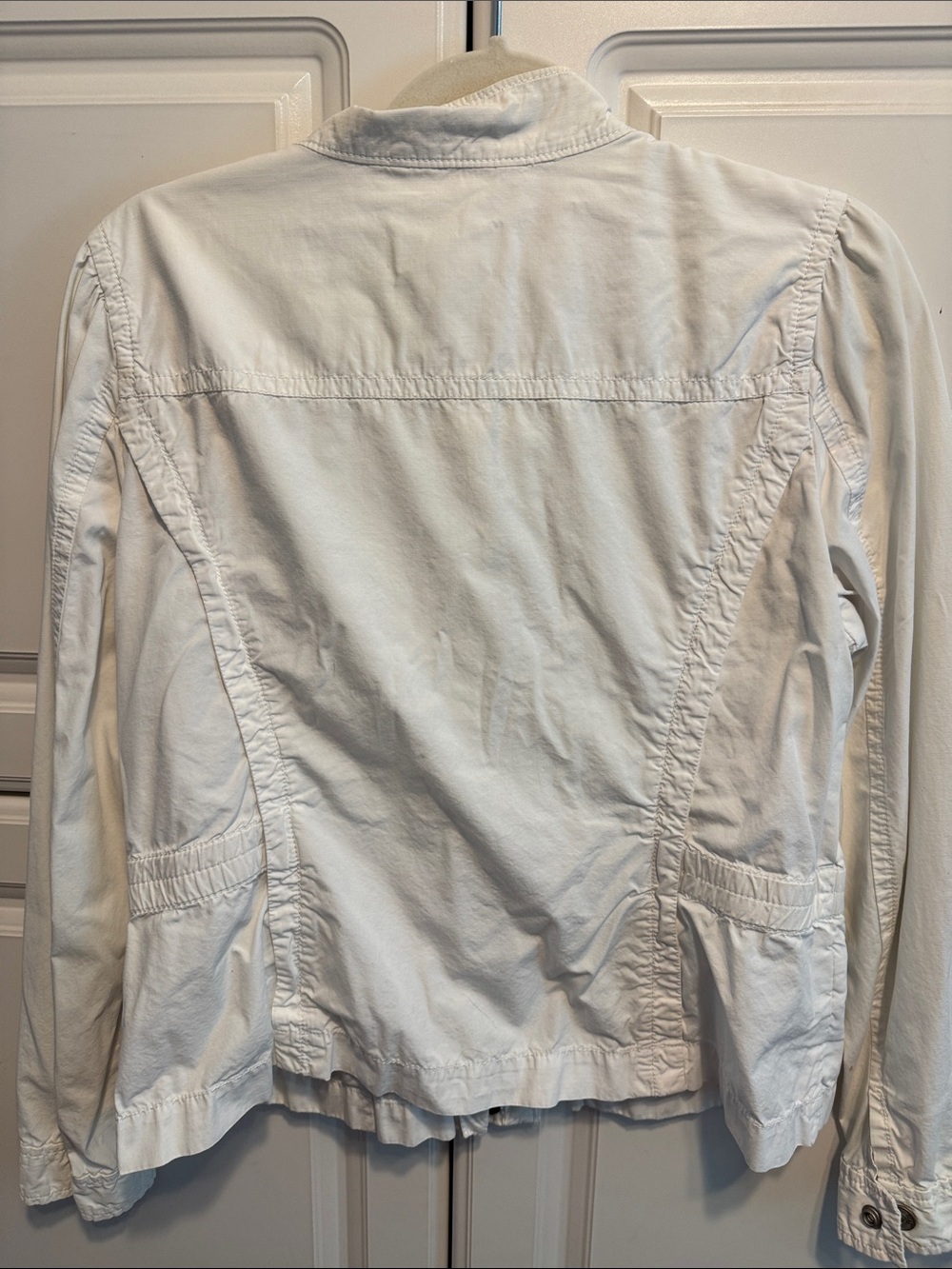 LOFT White Utility Button-Front Jacket - Picture 3 of 3